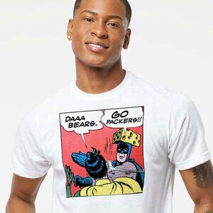 Green Bay Packers Batman slapping Robin Unisex t-shirt WHITE